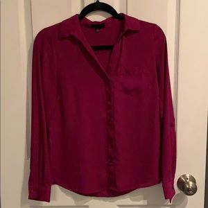 Limited red/purple button up blouse
